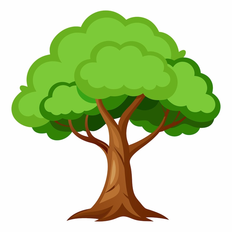 Vektori beautiful tree realistic on a white background
