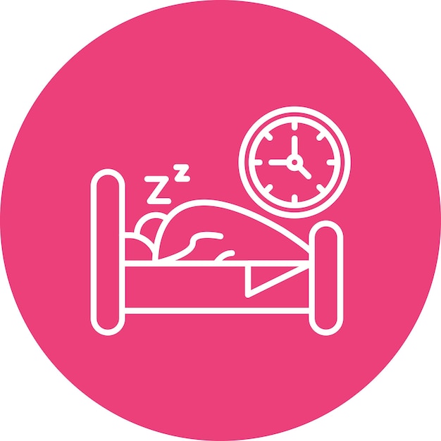 bed time icon vector image can be used for time and date