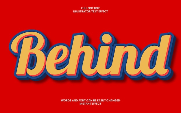 behind text effect