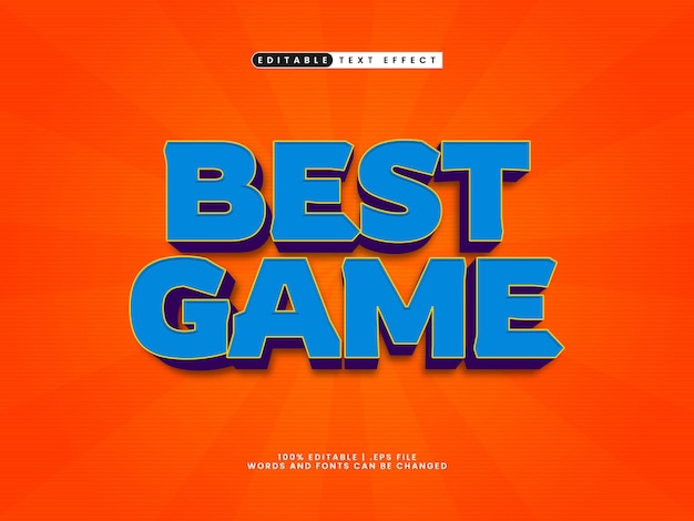 best game editable text effect in kids and game text style