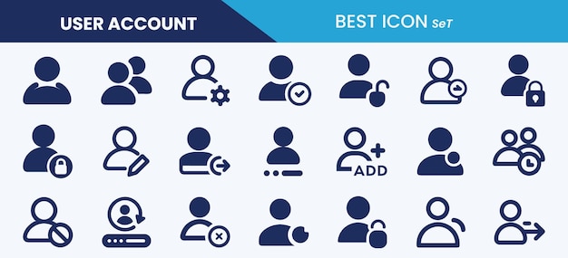 Best User Account Icon Set Collection