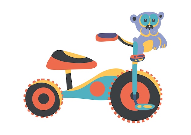 Bicycle Transport for adults and children Leisure activities and sports Vector illustration