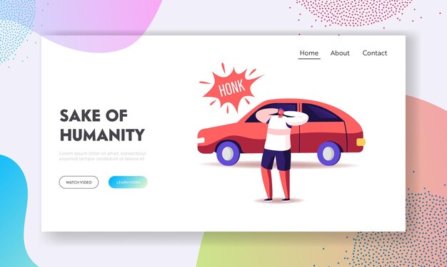 Big City Social Problem of Uproar Landing Page Template