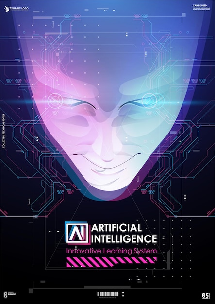 Big data and artificial intelligence poster.