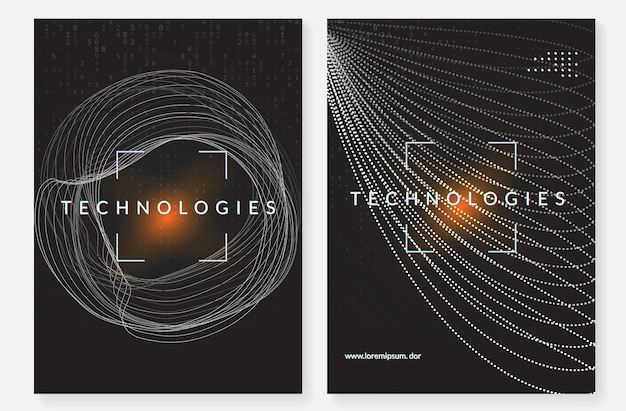 Big data background Technology for visualization artificial intelligence deep learning and quantum computing Design template for storage concept Fractal big data backdrop