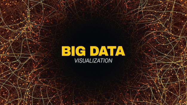 Big data cloud futuristic visualization