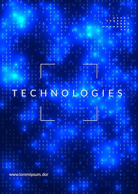 Big data learning. Digital technology abstract background. Artificial intelligence concept. Tech visual for networking template. Wavy big data learning backdrop.