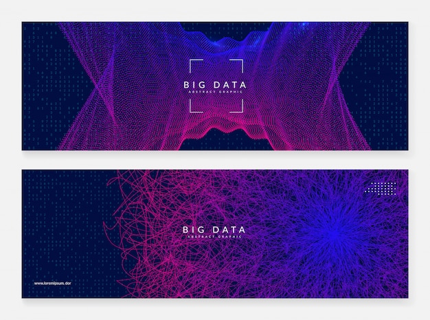 Big data learning. Digital technology abstract 