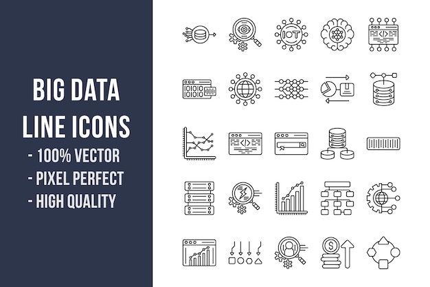 Big Data Line Icons
