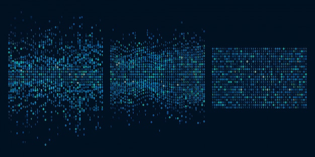 Big data sorting. Information analytics algorithms, machine learning and intelligence data picking concept illustration