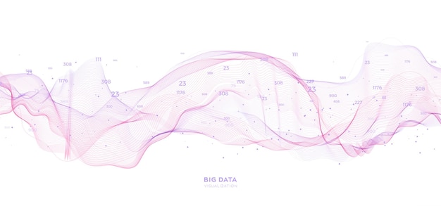 big data technology future of internet vector background design