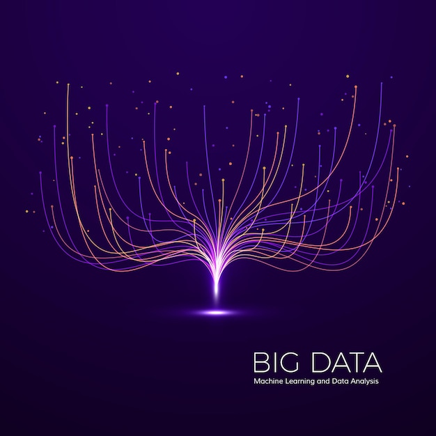 Big Data Visual Concept. Abstrakti teknologiatausta. Musiikkiaaltojen sävellys.
