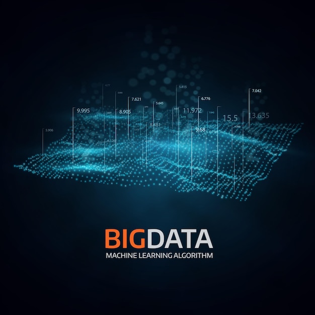 big data visualization futuristic vector backgroundintricate data threads graphic social network or business analytics representation