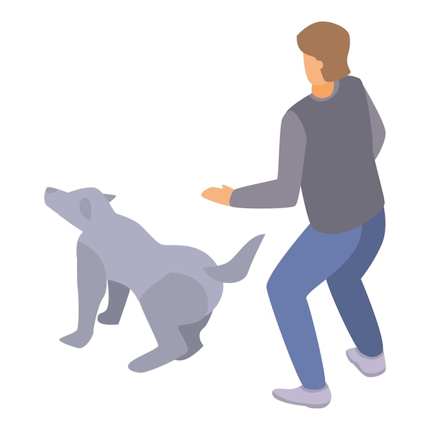 big dog training icon isometric of big dog training vector icon for web design isolated on white background