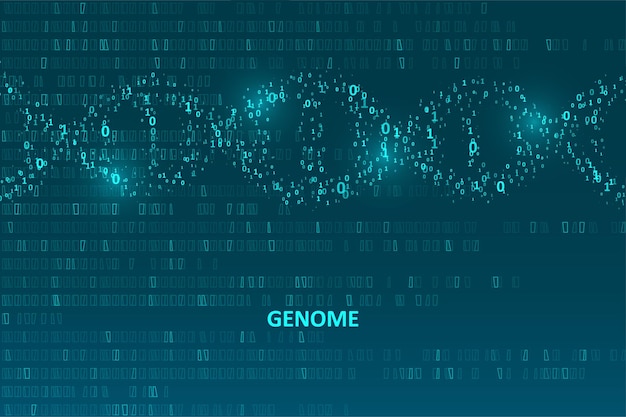 Big genomic data visualization DNA test genom map Graphic concept for your design