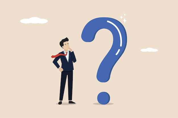 Big question Business vector illustration