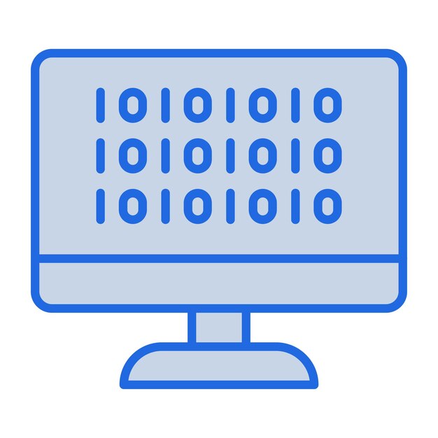 Binary Code Blue Tone Illustration