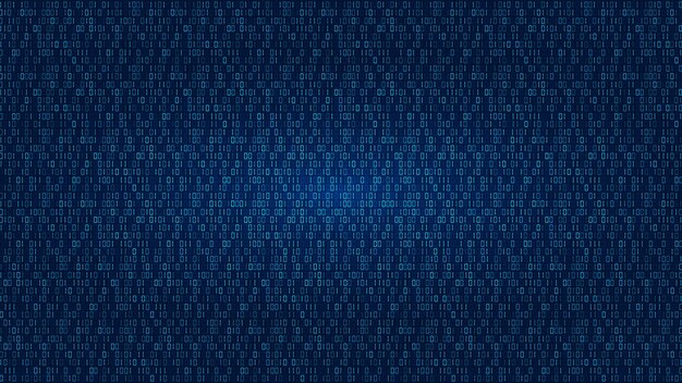 Binary code Computer data background Number matrix hack Cyber security screen Software encode Digital futuristic backdrop One and zero encryption coding Vector pattern texture