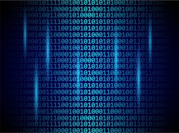 Binary code digital numbers