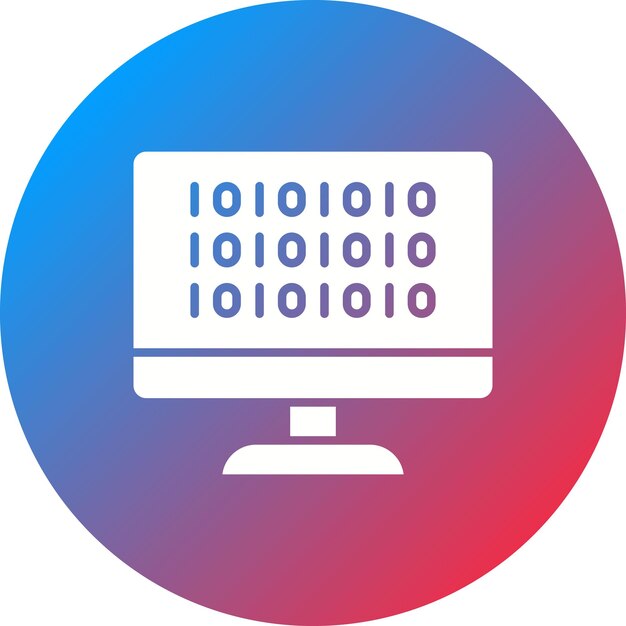 Binary Code icon vector image Can be used for Coding and Development