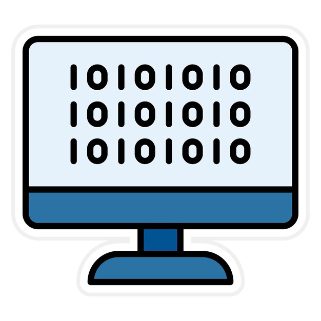 Binary Code icon vector image Can be used for Coding and Development