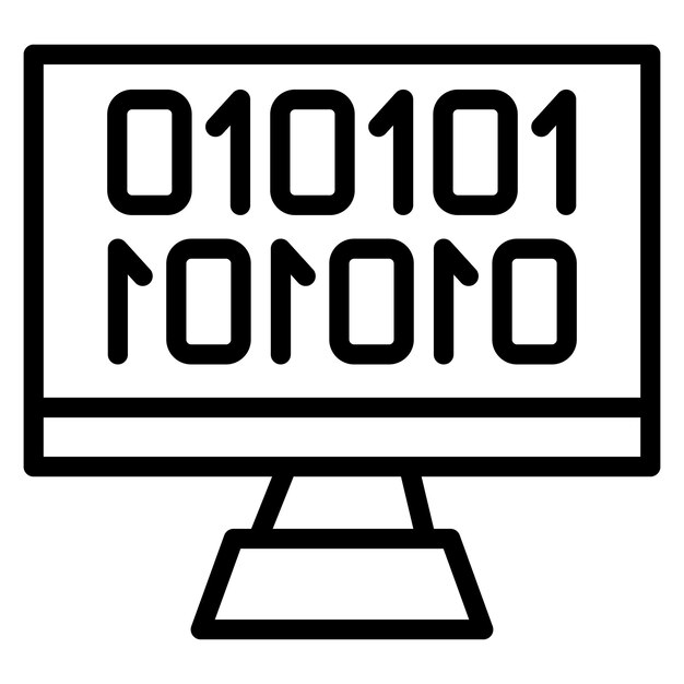 Binary Code icon vector image Can be used for Robotics