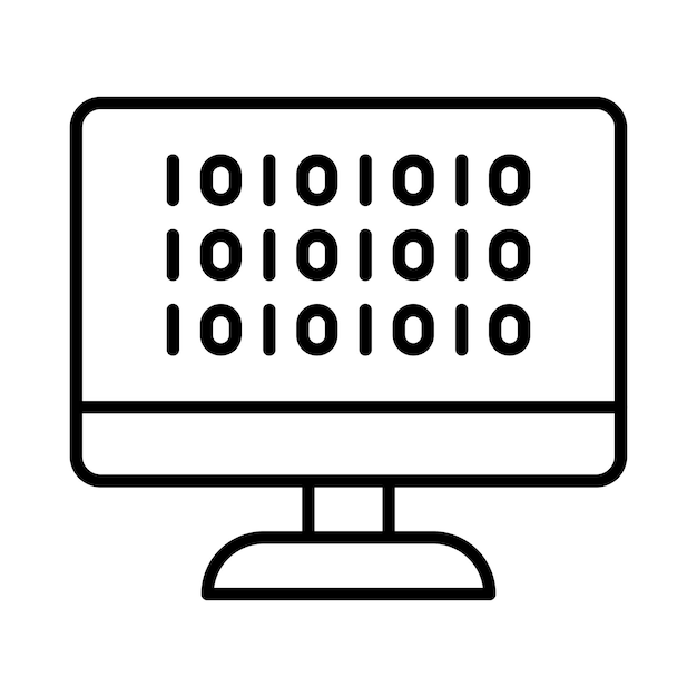 Binary Code Line Illustration