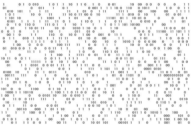 Binary Code Matrix Binary words vector background Tech data analysis vector Background