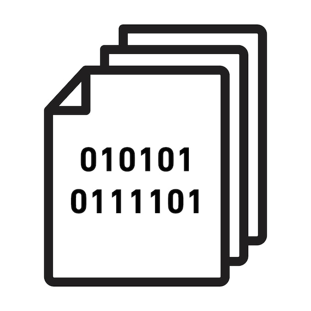 Binary Code Programming Icon Perfect for Coding and Computer Science