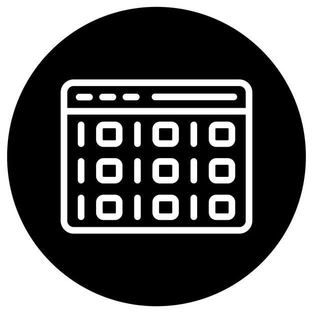 binary code vector icon design illustration