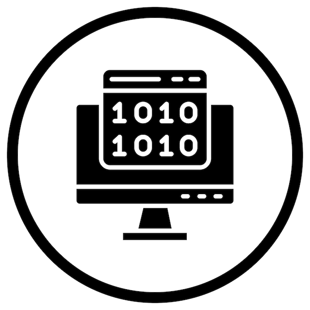Binary code Vector Icon Design Illustration