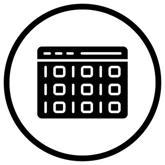 binary code vector icon design illustration