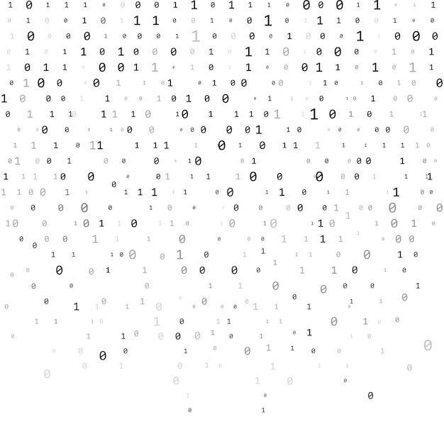 Binary code zero one matrix white background Abstract Matrix Background Binary Computer Code