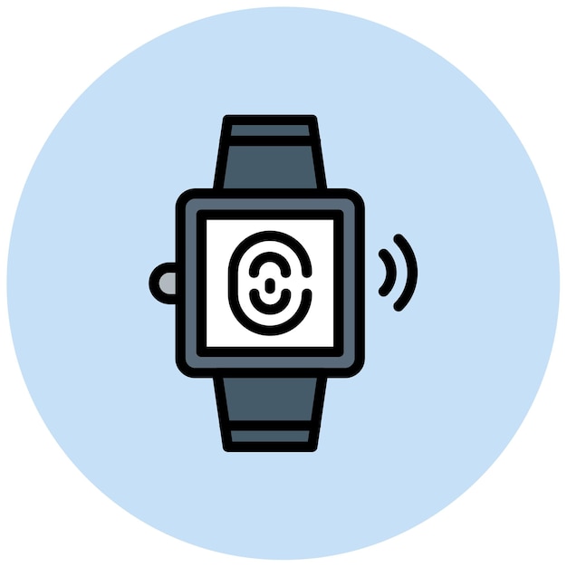 Biometric Smart Watch icon vector image Can be used for Biometrics