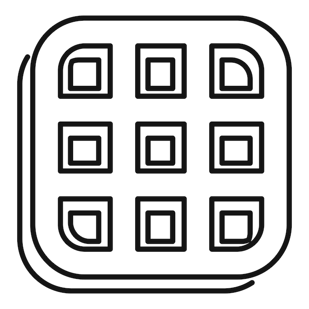 Biscuit icon Outline biscuit vector icon for web design isolated on white background