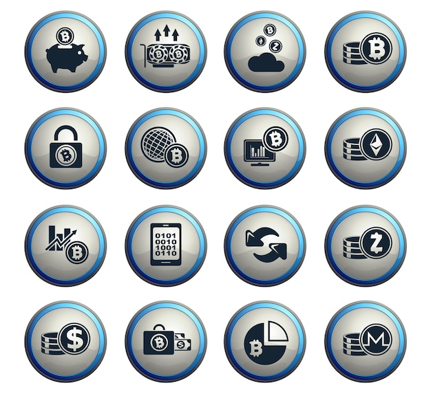 Bitcoin and cryptocurrency icons for your design progects