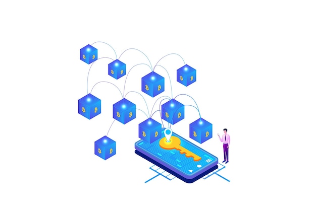 Bitcoin Cryptocurrencies Isometric