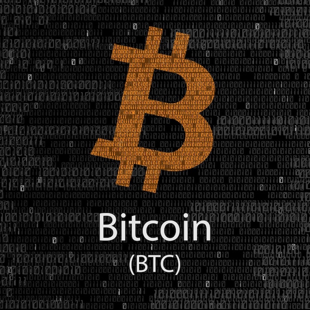 Bitcoin cryptocurrency background sign