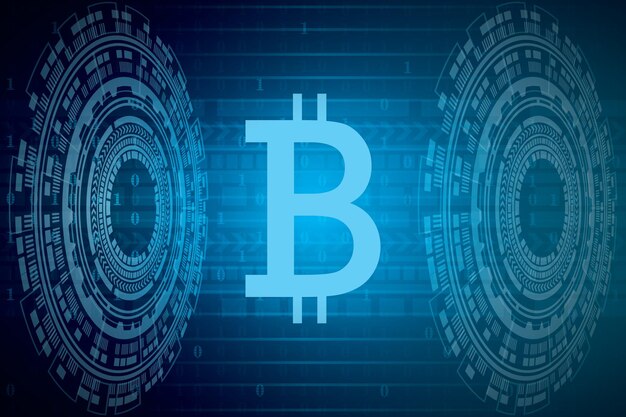 bitcoin digital currency futuristic digital money technology worldwide network concept