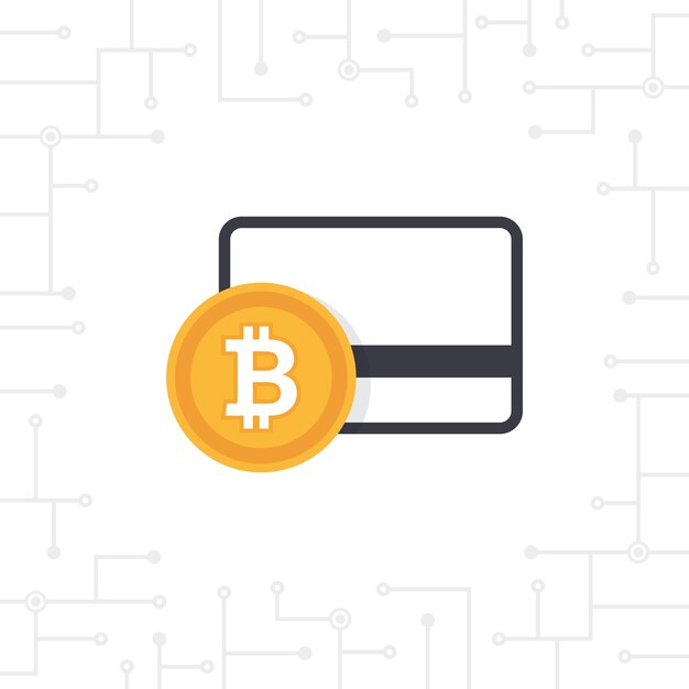 Bitcoin payment in flat design