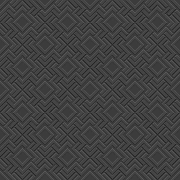 Black 3D geometric seamless pattern - Celtic style