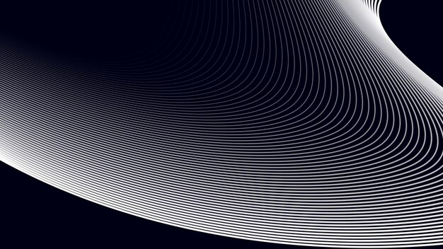 Black abstract background with curve line for backdrop or presentation
