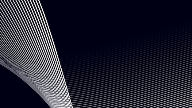 Black abstract background with curve line for backdrop or presentation