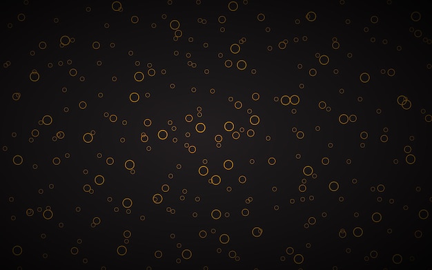 black abstract background with gold circles simple geometric pattern design vector illustration