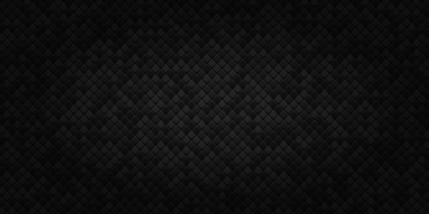 Black abstract geometric background from small geometric shapes.