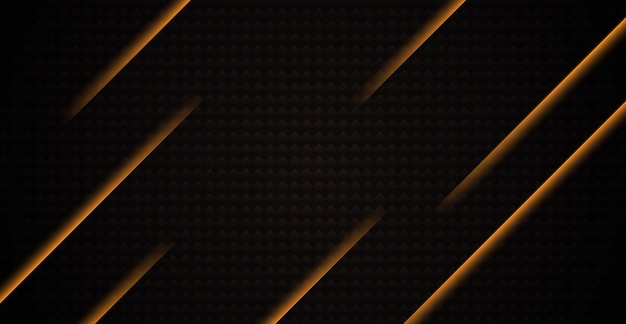 Black abstract orange light geometric texture background Modern shape concept eps10 vector