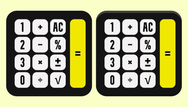 Black advanced calculator app icons