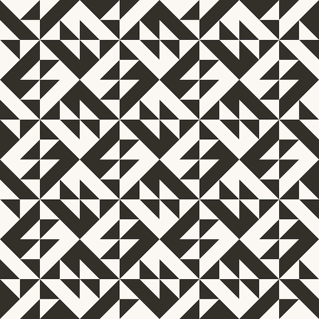 Black and white abstract geometric quilt pattern