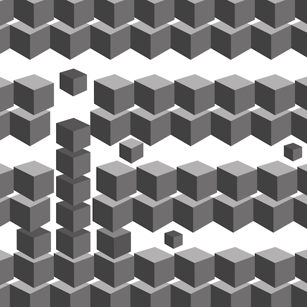 Black and white cube geometric background
