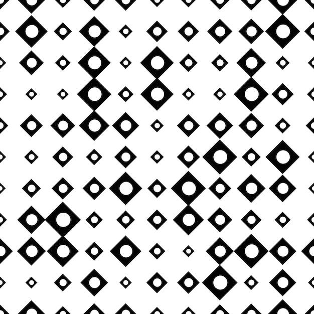 Black and white seamless pattern with grunge halftone squares, dots. Dotted texture. Halftone